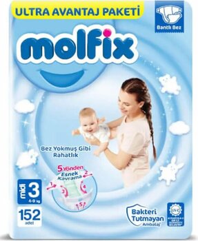 Molfix 3 Numara Bebek Bezi 152’li