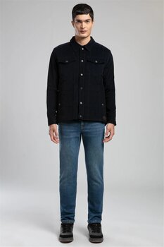 Lee Cooper Preston Erkek Kadife Ceket Koyu Lacivert L Beden