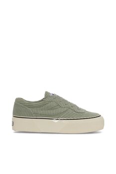 Superga 3041 Revolley Platform Corduroy Kadın Gri Platform Sneaker 38 Numara