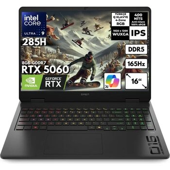 Hp Omen Ultra 9-285H 40-Gbddr5 1 Tbssd RTX5060 (8gb) 16" Wuxga 165Hz Windows 10 Pro + Hmf Sırt Çantası BQ3Z2EAHMF40 - 1 TB - 40 GB