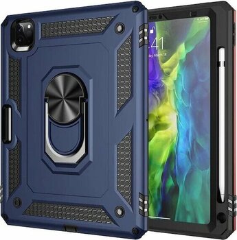 Ipad Uyumlu Air 11 2024 / Ipad Uyumlu Air 10.9 4.nesil/5.nesil Yüzüklü Standlı Armor Zırh Vega Ultra Koruma Arka Kapak Siyah