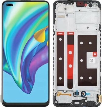 Oppo Reno 4 Lite Çıtalı Lcd Ekran Ve Dokunmatik Komple Ekran Yüksek Kalite Yedcom Standart