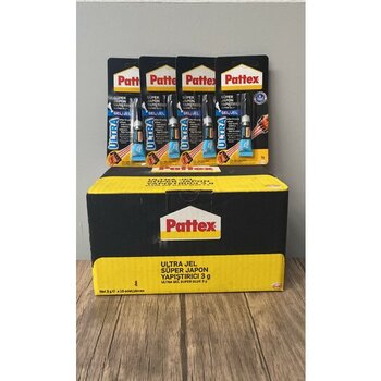 Pattex Ultra Gel Süper Japon Yapıştırıcı 3 gr 16'lı Koli Sarı Renkli Hızlı Yapıştırıcılar