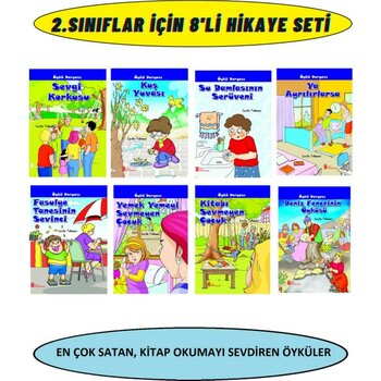 2.sınıfların Severek Okuyacağı Değerlendirme Testli 8'li Hikaye Kitabı Seti