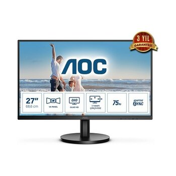 Aoc 27" Q27B3MA 75Hz 4ms Qhd HDMI Dp Va Flat Antiglare Freesync Monitör