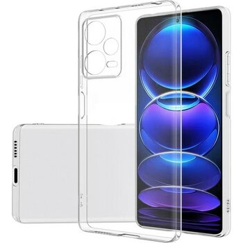 Fibaks Xiaomi Redmi Note 12 Pro 5g Kılıf Kamera Korumalı Renksiz Şeffaf Esnek Süper Silikon Kapak
