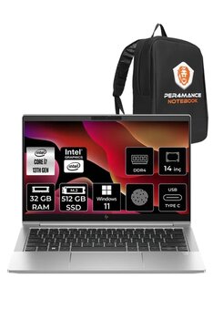 Hp Elitebook 640 G10 İ7-1355U 32Gb Ram 512Gb Ssd 14'' Fhd W11pro 8A571ea & Per4 Çanta