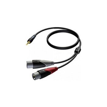 Procab Cla712 3.5 Mm Stereo Erkek Jack - Çift Xlr Erkek Jacklı Ses Kablosu - 3 Metre