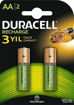 Duracell 1300 mAh 2'li Şarjlı AA Kalem Pil