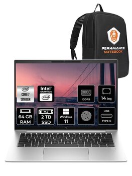 Hp Elitebook 840 G10 I7-1355u 64gb Ram 2tb Ssd 14'' Wuxga W11pro 81a16ea & Per4 Çanta