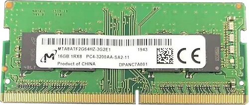 Micron MTA8ATF2G64HZ-3G2E1 16 GB 3200 MHz DDR4 SODIMM RAM Bellek