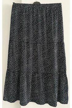 Teras Butik Damla desen üç katlı etek Standart Beden