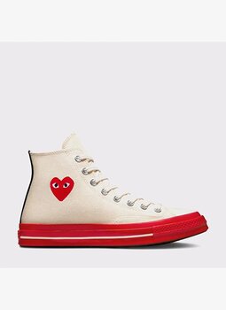 Converse X Comme Des Garçons Play Chuck 70 Unisex Krem Sneaker 44 15801576