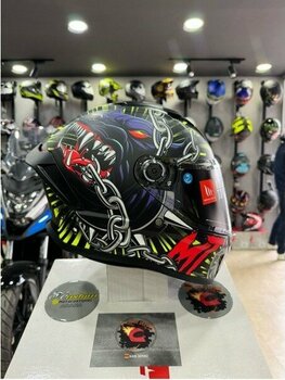 MT Helmets Stinger 2 Akın A3 Mat Kapalı Kask Tam Yüz Kask Renkli Tasarım ve Mikrometrik Çene Bağlantısı