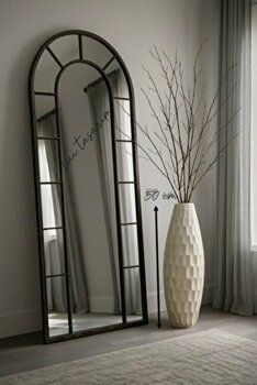 Vazo Beyaz Renk Xxl Boy 50CM Croco Seramik Modern Şık Uzun Vazo