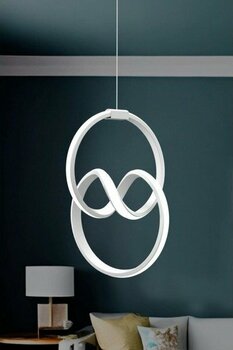 Rarossa Emily Beyaz Tekli Sarkıt LED Günışığı Ultra Ledli Salon Mutfak Oda Hol Ledli Avize - 1