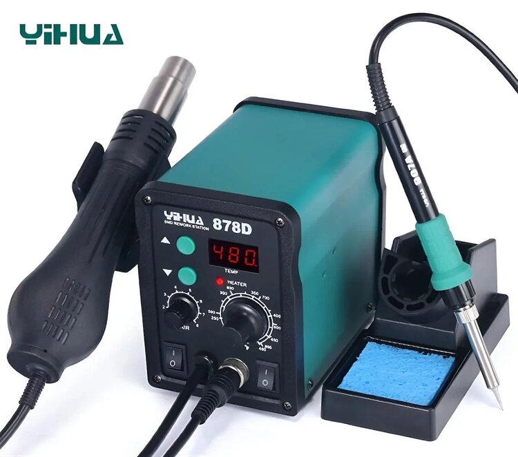 Yihua 878D 740 watt Sıcak Hava Üflemeli Dijital Havya İstasyonu