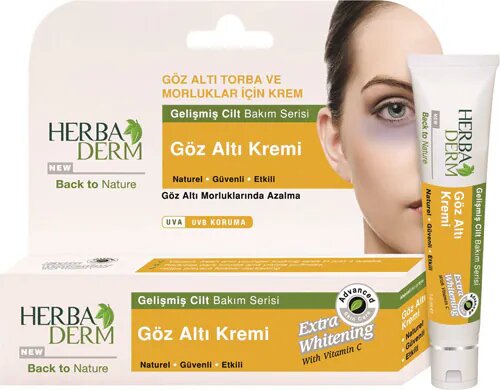 Herbaderm Göz Altı Torba ve Morluklara Karşı Krem 15 ml