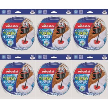 Vileda Turbo Yedek Mop Paspas Ucu ( Mikrofiber) (6'lı Set) - Beyaz