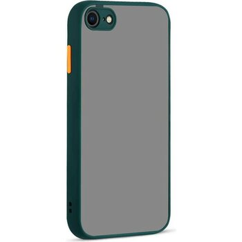 Kılıfist Apple iPhone 8 Kılıf Arkası Mat Kenarları Renkli Lux Back Cover Hux Kapak - Koyu Yeşil