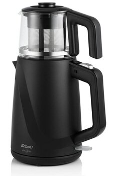 Arzum Jollietea Çay Makinesi 1650W Siyah - 2 L Su Isıtıcı & 1 L Demlik