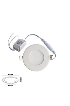 Helios 3W SIVA ALTI YUVARLAK LED PANEL 30-0300 (BEYAZ IŞIK) 6 ADET