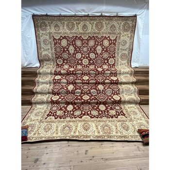 Şirvan Halı El Dokuma Afgan Uşak Halı - 320 X 453 - Renkli - 320 x 427 cm