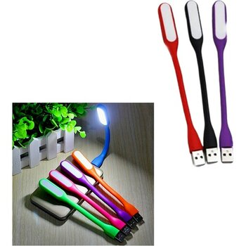 Taşınabilir Esnek USB LED Işık Lambası 3 Adet Dizüstü Bilgisayar Mini USB LED Kitap Okuma Lambası - Kırmızı - Siyah - Mor