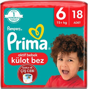 Prima Pampers Külot Bebek Bezi 6 Beden 18 Adet