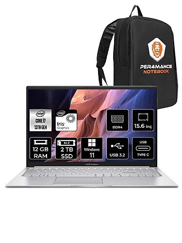 Asus Vivobook 15 X1504va Nj412 15.6 inç Intel Core i7 1355U 12 GB 2 TB SSD Intel Graphics Windows 11 Home