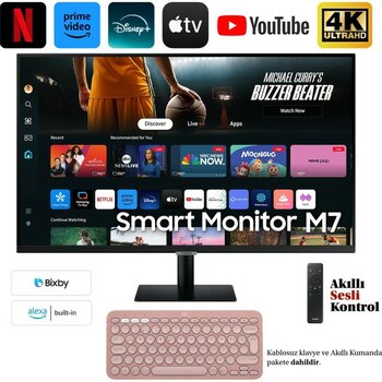 Samsung 109 Ekran 43" Inç  Tizen Akıllı-Smart Monitör-Tv Wi-Fi ,bluetooth , HDMI Type-C Bağlantılı Kablosuz Görüntü Aktarım- Apple&android Uyumlu