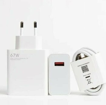 Xiaomi 67W Turbo Beyaz Type-C Hızlı Şarj Şarj Cihazı Kablo Adaptör Set