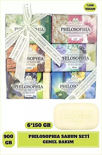 Sabun Seti Philosophia 6 Çeşit Kokulu Vegan Sabun 6 x 150 Gr
