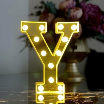 Patladı Gitti Dekoratif LED Işıklı 3D Y Harfi Büyük Boy Dekoratif Aydınlatma - Gün Işığı