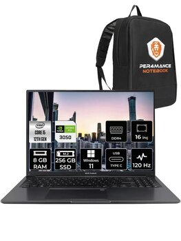 Asus Vivobook 16x K3605zc I5 12450h 8gb 256gb Ssd Rtx3050 16'' Fhd W11home N1013w & Per4 Çanta