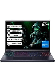 Acer Predator Helios Neo 16 Nh.qx2ey.002 Ultra 9 275hx 16" 32 GB 1 TB SSD Rtx5070tı-170w Wqxga 240Hz W11h Gaming Laptop