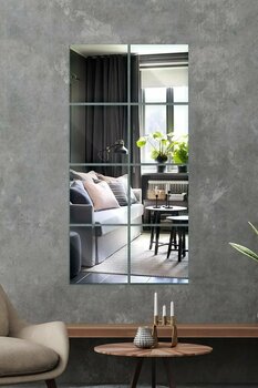 E CAN Ayna 4 Parça Kare Dekoratif Duvar Aynası Pleksi