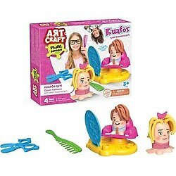 Art Craft Kuaför Pembe Oyun Hamur Seti