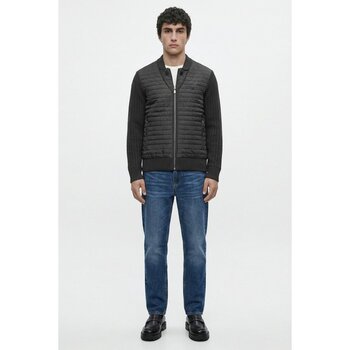 Sementa Kapitone Kombinli Fermuarlı Triko Ceket - Orta Gri - M - Dropsuz