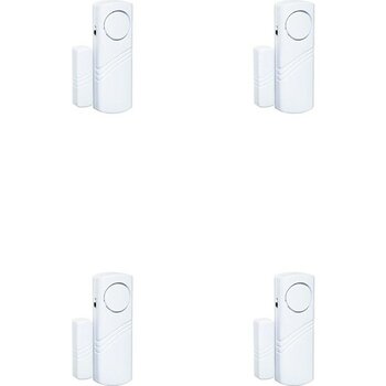 Gaman 4 Adet JD-188 Kablosuz Alarm Sistemi Kapı Pencere Alarmı Hırsız Alarmı Yüksek Sesli Kapı Alarmı