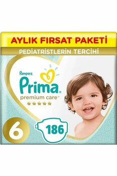 Prima Bebek Bezi Premium Care 6 Beden Aylık Fırsat Paketi 93 Adet x 2 Adet