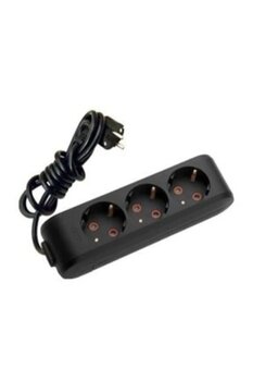 VİKO Multilet Kablolu Topraklı Üçlü Grup Priz Uzatma 5 Mt. (SİYAH)