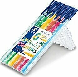 Staedtler Triplus Color Tropikal Renk 1.0 mm 6'lı Keçeli Kalem Seti