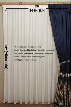 1-3 Sık Pile Ulak Model Tül Perde,dikey Çizgili Kırık Beyaz Ütü Istemeyen Tül Perde - 250 x 250 cm