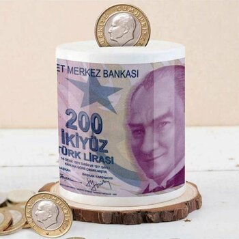 Asilmeydan 200tl Banknot Fotoğrafı Baskılı Hediyelik Kumbara