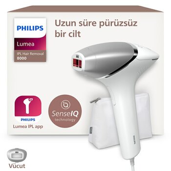 Philips Lumea 8000 Serisi Bri940/00 Ipl Tüy Alma, Vücut Için 1 Başlık, Çanta Beyaz
