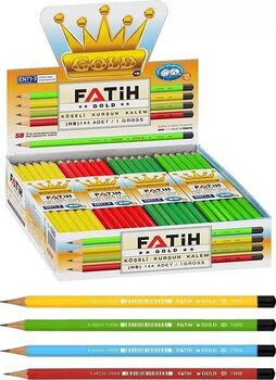 Fatih Mercanlı Gold Köşeli 144 Lü Paket Kurşun Kalem