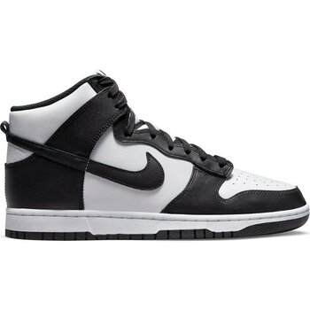 Nike Dunk Hıgh Retro Leather Unisex Shoes Hakiki Deri Günlük Spor Ayakkabı Beyaz Siyah - 42,5