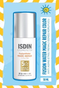 ISDIN Fotoprotector Fusion Water Magic Repair Color Spf 50 50 ml Onarıcı Renkli Yüz Güneş Kremi