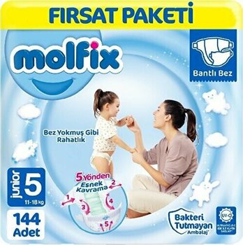 Molfix Bebek Bezi 5 Beden Fırsat Paketi 144 Adet